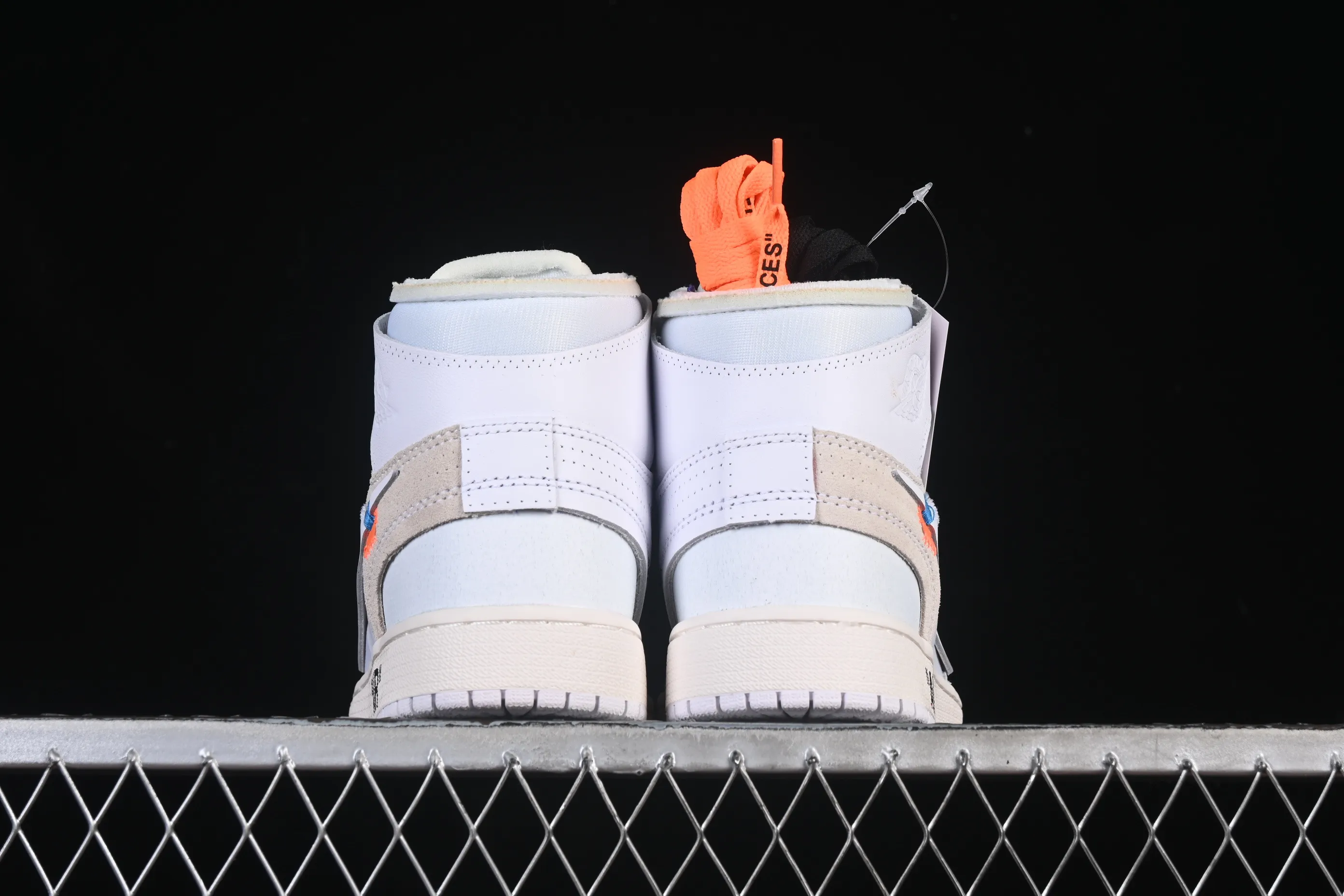 All categories Air Jordan Jordan series basketball shoes Air Jordan 1 High Pure original special offer Off White x Air Jordan OW AJ1 Joe 1 joint all-white high-top basketball shoes AQ0818-100
